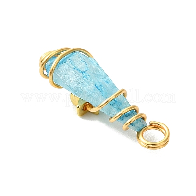 2 шт. подвески из натурального кварцевого кристалла с гальваническим покрытием PALLOY-JF03166-01-1