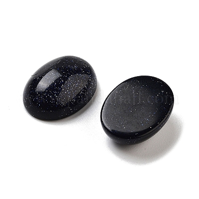 Синтетические голубые голдстоуновские кабошоны G-G145-01B-46-1