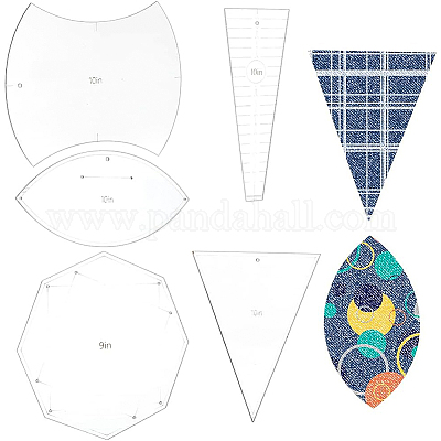 Прозрачные акриловые шаблоны для квилтинга DIY-WH0381-004-1