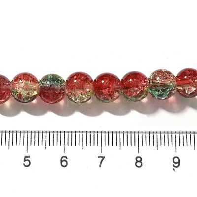 Рождественская тематика треск стеклянные бусины нити CCG-C002-8mm-12-1