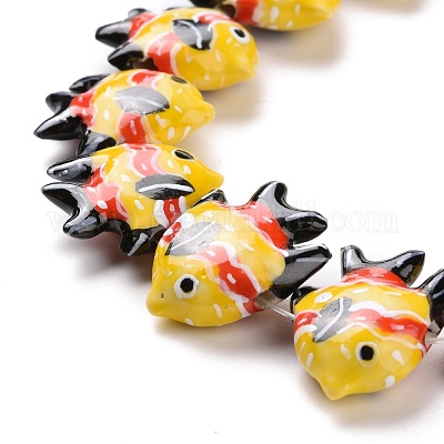 Фарфоровые бусины ручной работы&nbsp;PORC-G002-54A-1