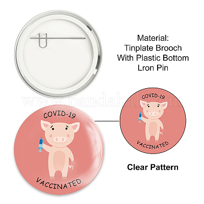 Брошь из белой жести JEWB-WH0012-030-1