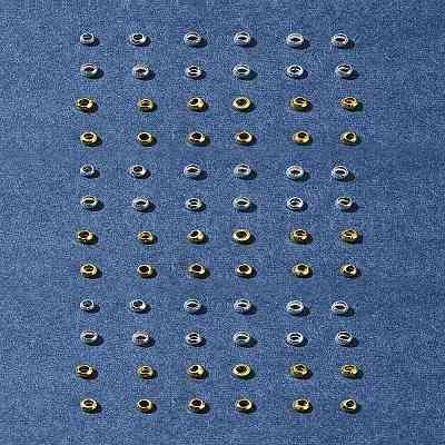 1200 шт. 2 цвета латунные обжимные бусины KK-FS0001-38-1