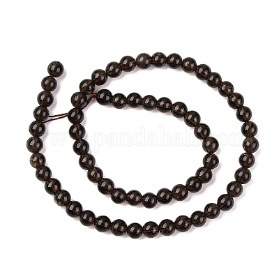 Природные дымчатый кварц бисер пряди круглые G-E329-6mm-38-1