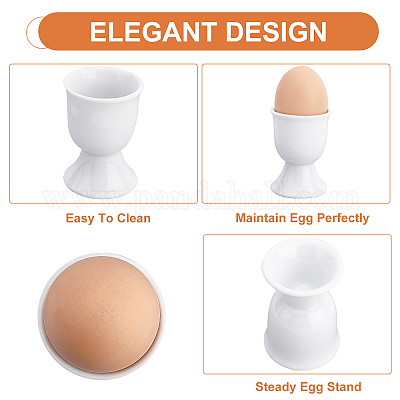 Shop OLYCRAFT Set of 6 Ceramic Egg Cup Colorful Ceramic Egg Holder Egg  Display Holder Egg Cup Breakfast Cooking Tools for Soft Hard Boiled Eggs  Table Decoration Kitchen - 6 Colors for