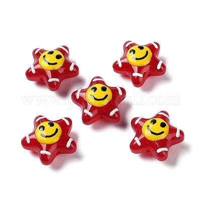 Стеклянные эмалевые бусины GLAA-G107-03-1