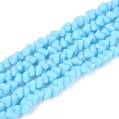Нити из матовых непрозрачных стеклянных бусин GLAA-N017-4mm-18-1