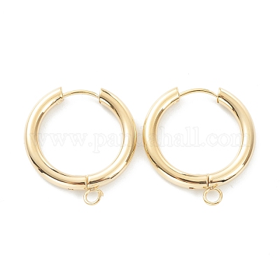 201 фурнитура для сережек-колец Huggie Hoop из нержавеющей стали STAS-P283-01J-G-1