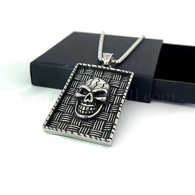 Мужская подвеска из нержавеющей стали в стиле панк-череп WS2320-1