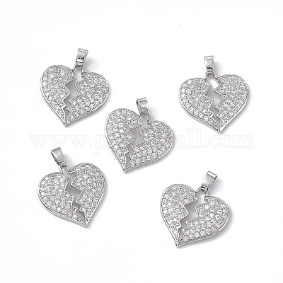 Латунные подвески с фианитами KK-E068-VA124-1-1