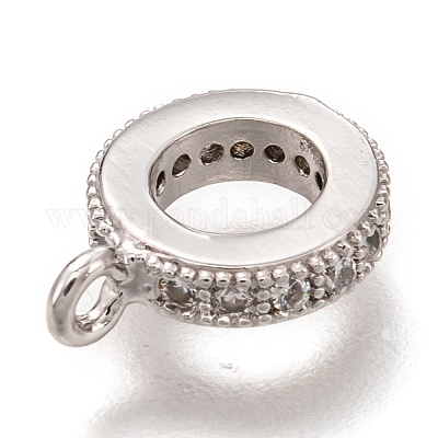 Латунные микропаве прозрачные кубические циркониевые подвески ZIRC-B002-43P-1