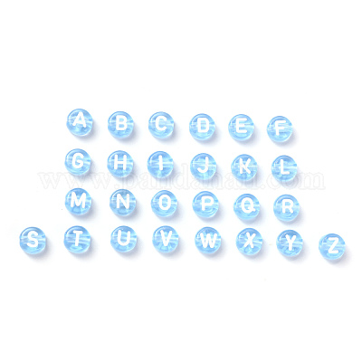 Прозрачные васильковые акриловые бусины TACR-YW0001-08D-1