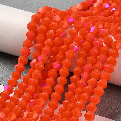 Непрозрачный сплошной цвет имитация нефрита стеклянные бусины пряди EGLA-A039-P4mm-L03-1