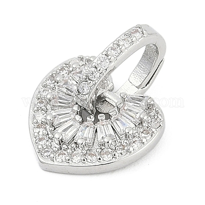 Латунные микропаве прозрачные подвески с фианитом KK-G522-53P-01-1