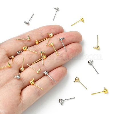 24 шт. 6 sstyles стойка гальванизированная латунь серьги-гвоздики KK-FS0001-41-1