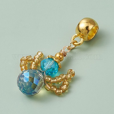 Европейские подвески-шармы из стеклянного бисера PALLOY-MZ00356-1