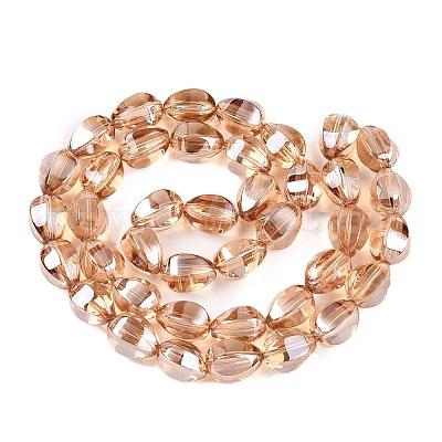 Стеклянные бусины с гальваническим покрытием &nbsp;EGLA-T028-01F-1