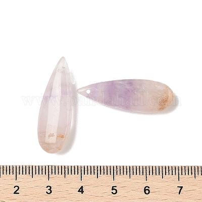 Подвески из натурального аметиста и кружевного агата G-A244-01-1