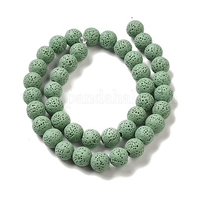 Бусы из натурального камня лавы G-L435-03-8mm-15-1