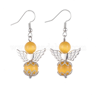 Глаза кота болтающийся серьги EJEW-JE03923-1