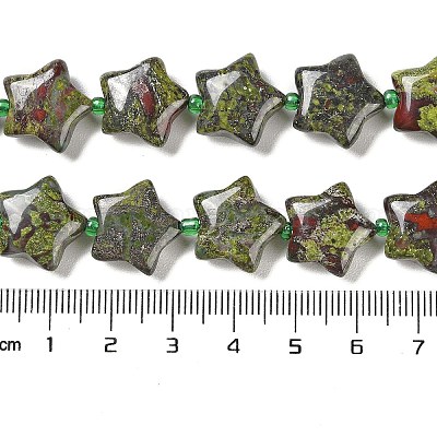 Натуральный дракон яшма кровь бисер пряди G-NH0005-011B-1