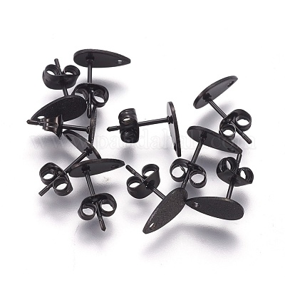 Фурнитура для сережек-гвоздиков из нержавеющей стали 304 STAS-O119-12B-B-1