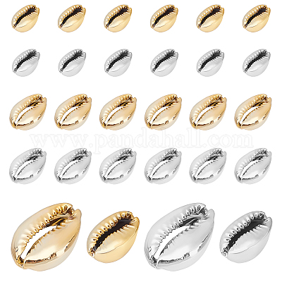 64 шт. 4 вида бусин из ракушек каури SHEL-PH0001-34-1