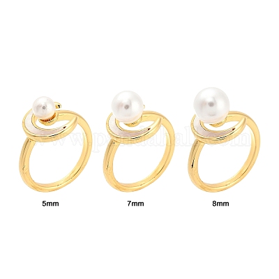 Лунная латунь с открытыми манжетами для чашек с креплениями колец KK-E055-03G-04-1