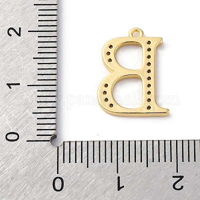 Подвеска из латуни с микропаве из кубического циркония KK-H449-76G-10-1