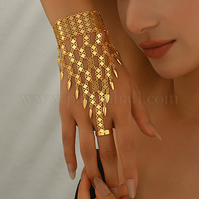 Элегантные латунные браслеты в стиле Ближнего Востока с монетами для женщин WZ0835-1