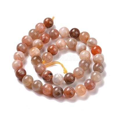 Природные Ботсвана агат бисер нитей G-G925-01A-1