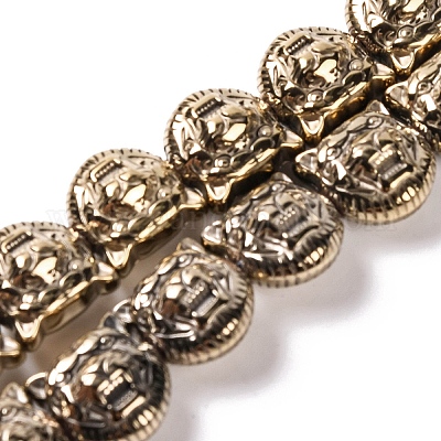 Гальванические нити из синтетических немагнитных гематитовых бусин G-Q174-04C-1