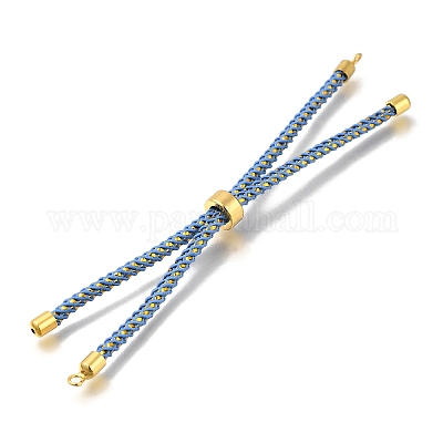 Изготовление браслета-слайдера из плетеного хлопкового шнура MAK-R001-01G-21-1