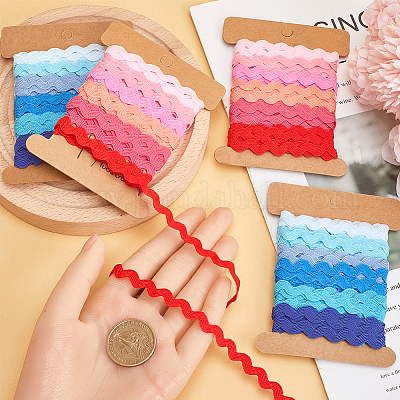 4 карточка 2 стиля полиэстеровая волнистая бахрома отделочная лента&nbsp;DIY-GF0009-48H-1