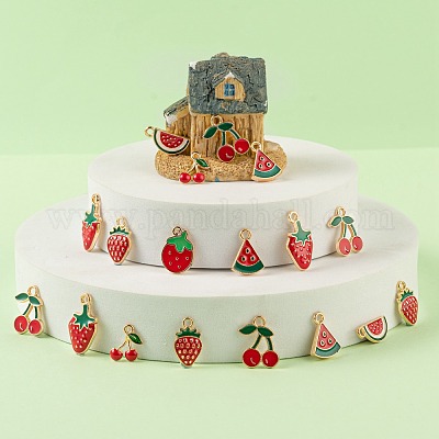 140 шт. 7 стильные подвески из светлого золотого сплава с эмалью ENAM-LS0001-65-1