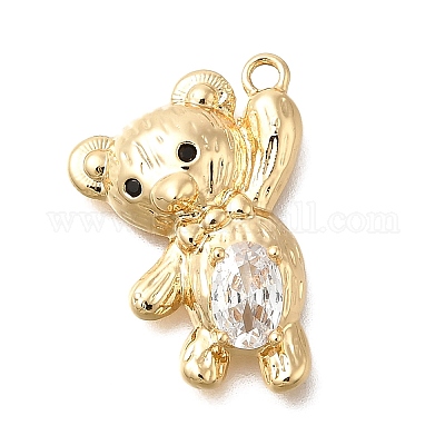 Латунные микро проложить кубического циркония подвески KK-U061-24G-1