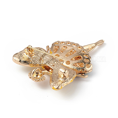 Эмалированная булавка с танцовщицей бабочки и стразами JEWB-P016-01G-03-1