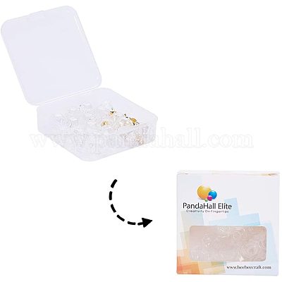 Boutique Pandahall Elite 20 Ensembles Pendentif Flacon En Verre Transparent Polyèdre Bouteilles