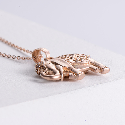 Винтажные африканские слоны из нержавеющей стали подвески ожерелья для женщин KR8617-1