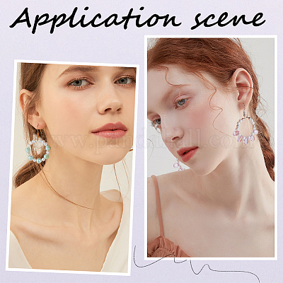 200 шт. 2-х цветные латунные кольца-подвески для бокалов вина KK-SP0001-32B-1