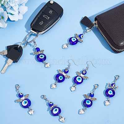 20 шт. подвеска из сплава в тибетском стиле с крыльями и сердцем HJEW-NB0001-84-1