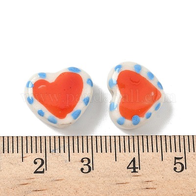 Фарфоровые бусины ручной работы PORC-P031-03C-1