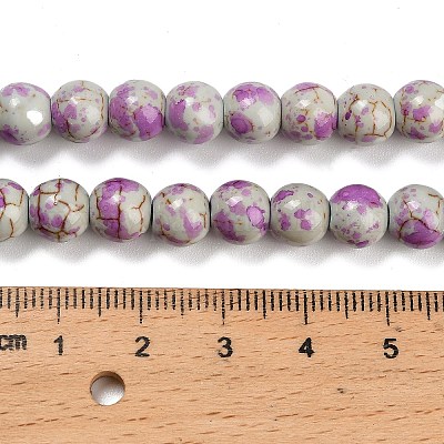 Синтетических нитей бирюзовые бусы TURQ-F019-03D-1