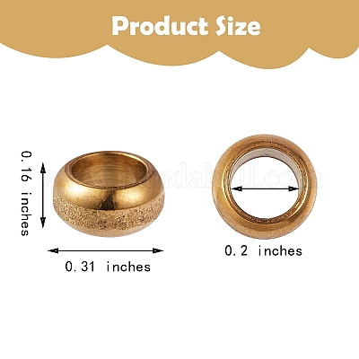 25 шт. 5 цвета ионного покрытия (IP) матовые 201 нержавеющая сталь европейские бусины STAS-SZ0001-93-1