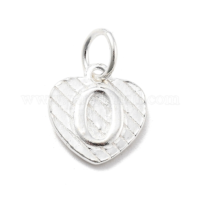 925 серебряное сердце с заглавными буквами STER-S009-13O-S-1