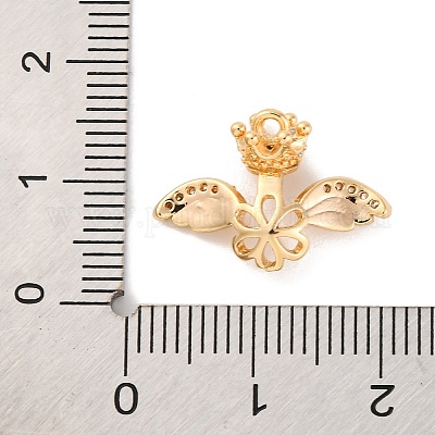 Латунные микро проложить четкие кубического циркония кулон поручительств KK-C076-13G-1