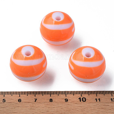 Непрозрачные полосатые акриловые бусины MACR-S373-27C-04-1