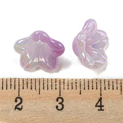 Переливающиеся акриловые шапочки для бусин OACR-C021-08F-1