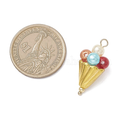 Подвески из акрила и перламутрового стекла PALLOY-TA00363-1