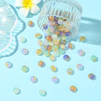 90шт 9 цвета непрозрачных бусин из смолы FIND-CJ0004-80-1